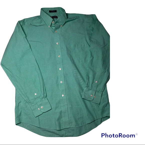 Classic Fit button down green / white wrinkle free neck 16 34/35 - Picture 1 of 6